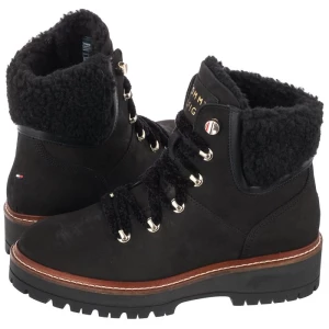 Trapery Outdoor Flat Boot Black FW0FW05944 BDS (TH323-b) Tommy Hilfiger