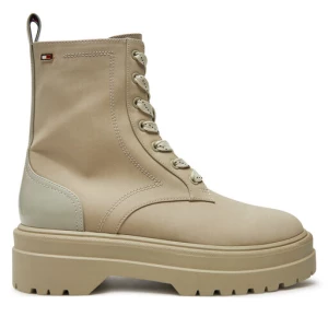 Trapery Tommy Hilfiger Flag Ventile Lace Up Boot FW0FW08287 Beżowy