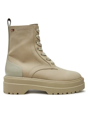Trapery Tommy Hilfiger Flag Ventile Lace Up Boot FW0FW08287 Beżowy