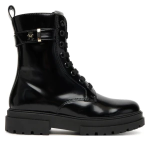 Trapery Tommy Hilfiger Lace-Up Bootie T4A5-34028-1453 S Czarny