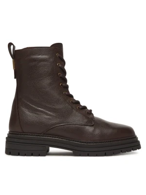 Trapery Tommy Hilfiger Th Plaque Pebble Lace Boot Warm FW0FW08767 Brązowy