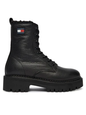 Trapery Tommy Jeans Tjw Urban Laceup Boot Wl EN0EN02906 Czarny