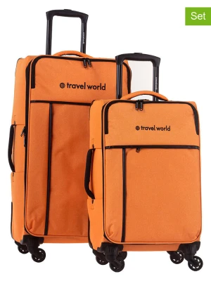 Zdjęcie produktu Travel World Torby podróżne (2 szt.) w kolorze pomarańczowym rozmiar: onesize