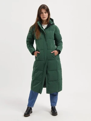 TRAVELIN' Płaszcz pikowany "Freya" w kolorze zielonym rozmiar: XXL
