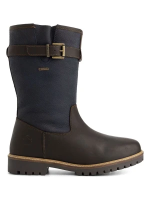 TRAVELIN' Skórzane botki "Aremark" w kolorze brązowo-granatowym rozmiar: 43