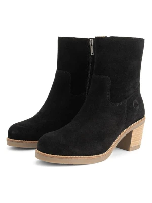 TRAVELIN' Skórzane botki w kolorze czarnym na obcasie rozmiar: 38