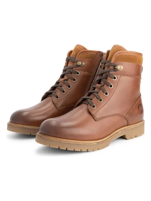 TRAVELIN' Skórzane botki w kolorze jasnobrązowym rozmiar: 37