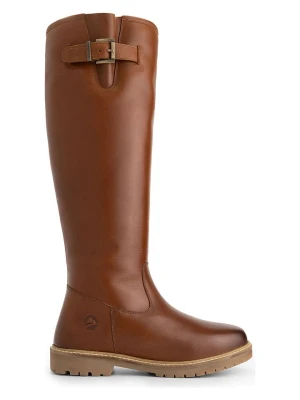 TRAVELIN' Skórzane kozaki "Dannemare" w kolorze jasnobrązowym rozmiar: 39