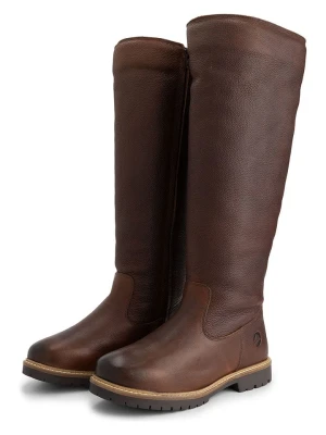 TRAVELIN' Skórzane kozaki "Dyreborg" w kolorze brązowym rozmiar: 36