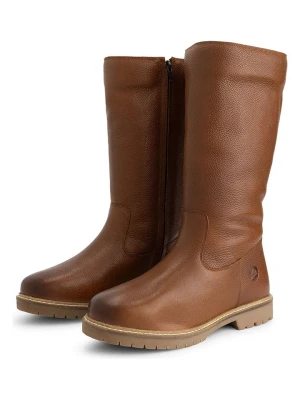 TRAVELIN' Skórzane kozaki "Forde" w kolorze jasnobrązowym rozmiar: 40