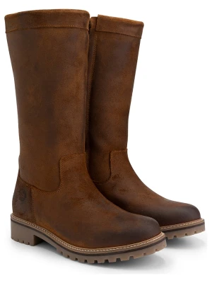 TRAVELIN' Skórzane kozaki "Varde" w kolorze jasnobrązowym rozmiar: 40