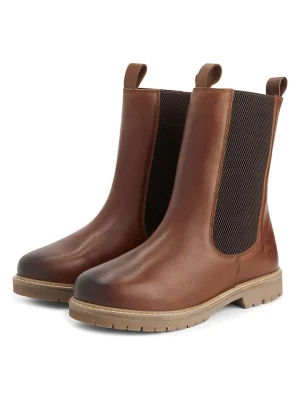 TRAVELIN' Skórzane sztyblety w kolorze jasnobrązowym rozmiar: 38