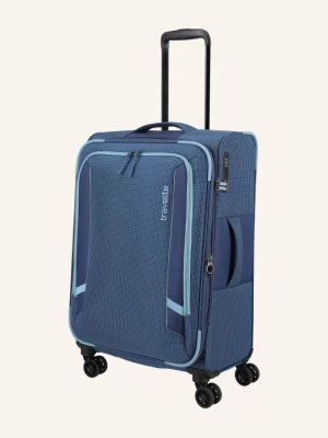 Travelite Walizka Na Kółkach Corsiica Medium blau GRANATOWY
