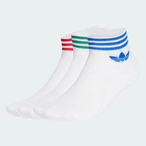 Trefoil Ankle Socks 3 Pairs Adidas biały