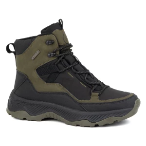 Trekkingi męskie buty zimowe za kostkę wysokie Filippo MTR6654/24 khaki zielone