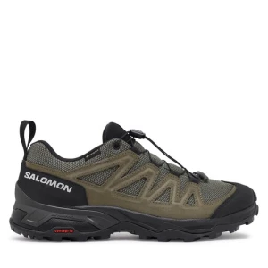 Trekkingi Salomon X Ward Leather GORE-TEX L47182200 Zielony