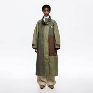 Trencz długi maxi patchwork khaki BIMBA Y LOLA