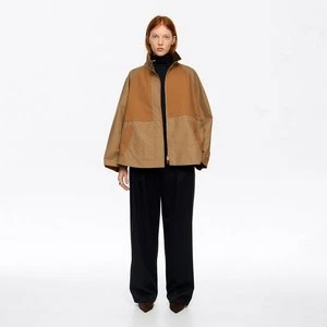 Trencz dwukolorowy litera A khaki BIMBA Y LOLA