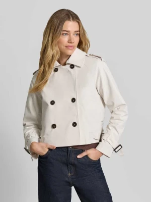 trencz kurtka z listwa guzikowa 2-rzędowa i wykładany kołnierz monari