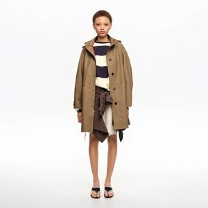 Trencz litera A gumowane wykończenie ciemny camel BIMBA Y LOLA