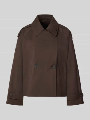 Trencz o kroju loose fit z mieszanka lyocellu model 'Haweni' Opus Ciemnobrązowy
