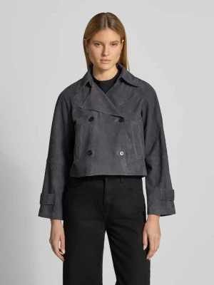 Trencz o kroju regular fit z naturalnej koziej skóry Marc O'Polo