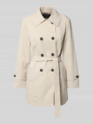 Trencz o kroju regular fit z paskiem w talii do wiązania model 'CHALSEA OLIVIA' Vero Moda