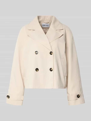 Trencz o kroju regular fit z szerokim kołnierzem z połami model 'SCARLETT' Pieces