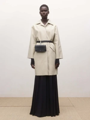 Trencz  z kieszeniami 100% bawełna jasny / pastelowy szary - Kobieta - - MANGO