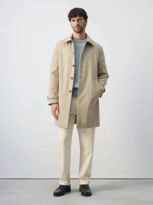 Trencz z kieszeniami water-repellent beżowy - Mężczyzna - - MANGO MAN