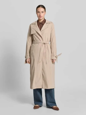 trencz z kołnierzem z połami i wiązanym paskiem Zero