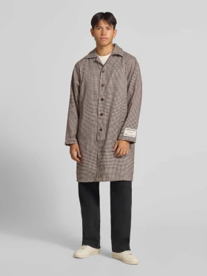 trencz z listwą guzikową i naszywką z logo Another Cotton Lab Beżowy