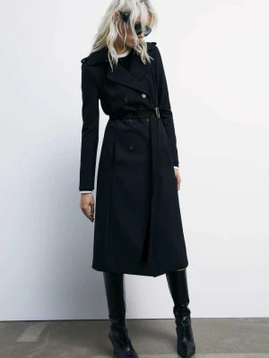 Trencz z nylonu bi-stretch z klamrą PATRIZIA PEPE