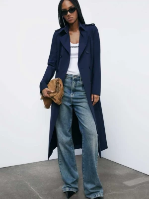 Trencz z nylonu bi-stretch z klamrą PATRIZIA PEPE