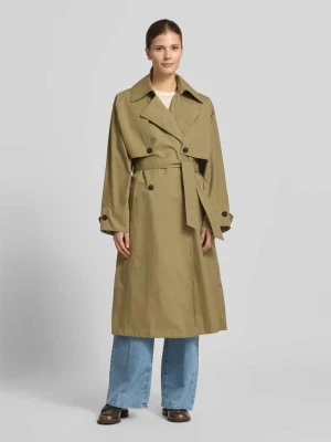 Trencz z ukrytym zapięciem i wiązanym paskiem Blonde No. 8