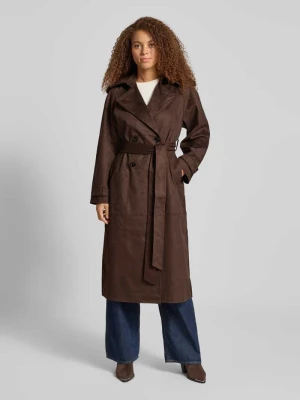 Trencz z wykładanym kołnierzem model „Suede” Gina Tricot