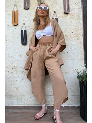 Trend Alacati 2-częściowy zestaw "Trend Alaçat Stili" w kolorze beżowym rozmiar: onesize