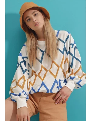 Trend Alacati Bluza w kolorze biało-pomarańczowo-niebieskim rozmiar: L