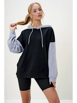 Trend Alacati Bluza w kolorze czarno-szarym rozmiar: XL