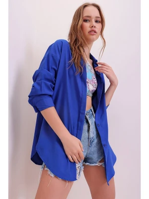 Trend Alacati Bluzka "Trend Alaçat Stili" w kolorze niebieskim rozmiar: S