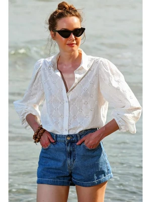 Trend Alacati Bluzka w kolorze białym rozmiar: M