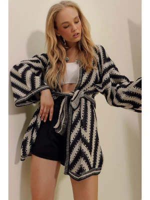 Trend Alacati Kardigan w kolorze czarno-beżowym rozmiar: onesize