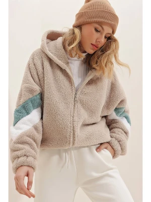 Trend Alacati Kurtka pluszowa w kolorze beżowym rozmiar: L