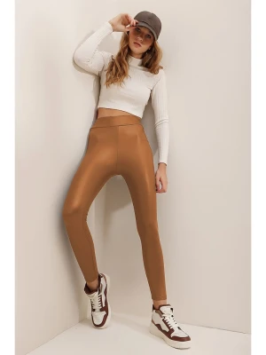 Trend Alacati Legginsy w kolorze jasnobrązowym rozmiar: M