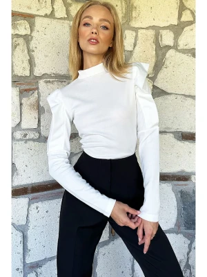 Trend Alaçatı Stili Koszulka w kolorze białym rozmiar: S