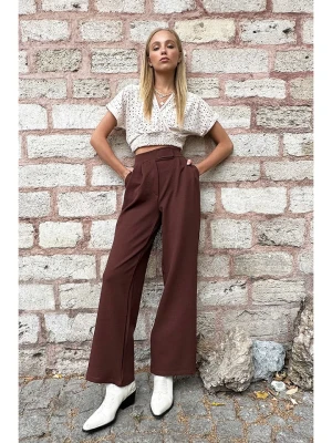 Trend Alaçatı Stili Spodnie w kolorze brązowym rozmiar: XL