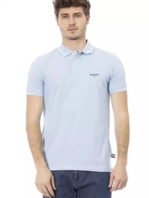 Trend Light Blue Bawełniany Polo Shirt Baldinini