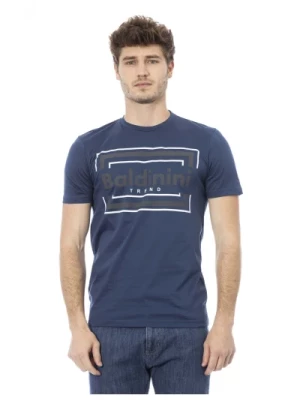 Trendowe T-shirt z wzorem logo Baldinini