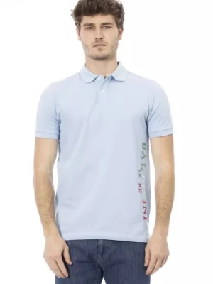 Trendowy Polo Shirt w Jasnoniebieskim Baldinini