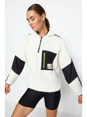 trendyol Bluza polarowa w kolorze kremowo-czarnym rozmiar: M
